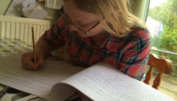 Members of Hampshire County Youth Orchestra perform Andover College student's original composition