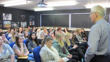 Lord Stoneham visits Andover College