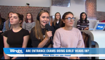 English Language students on The Wright Stuff